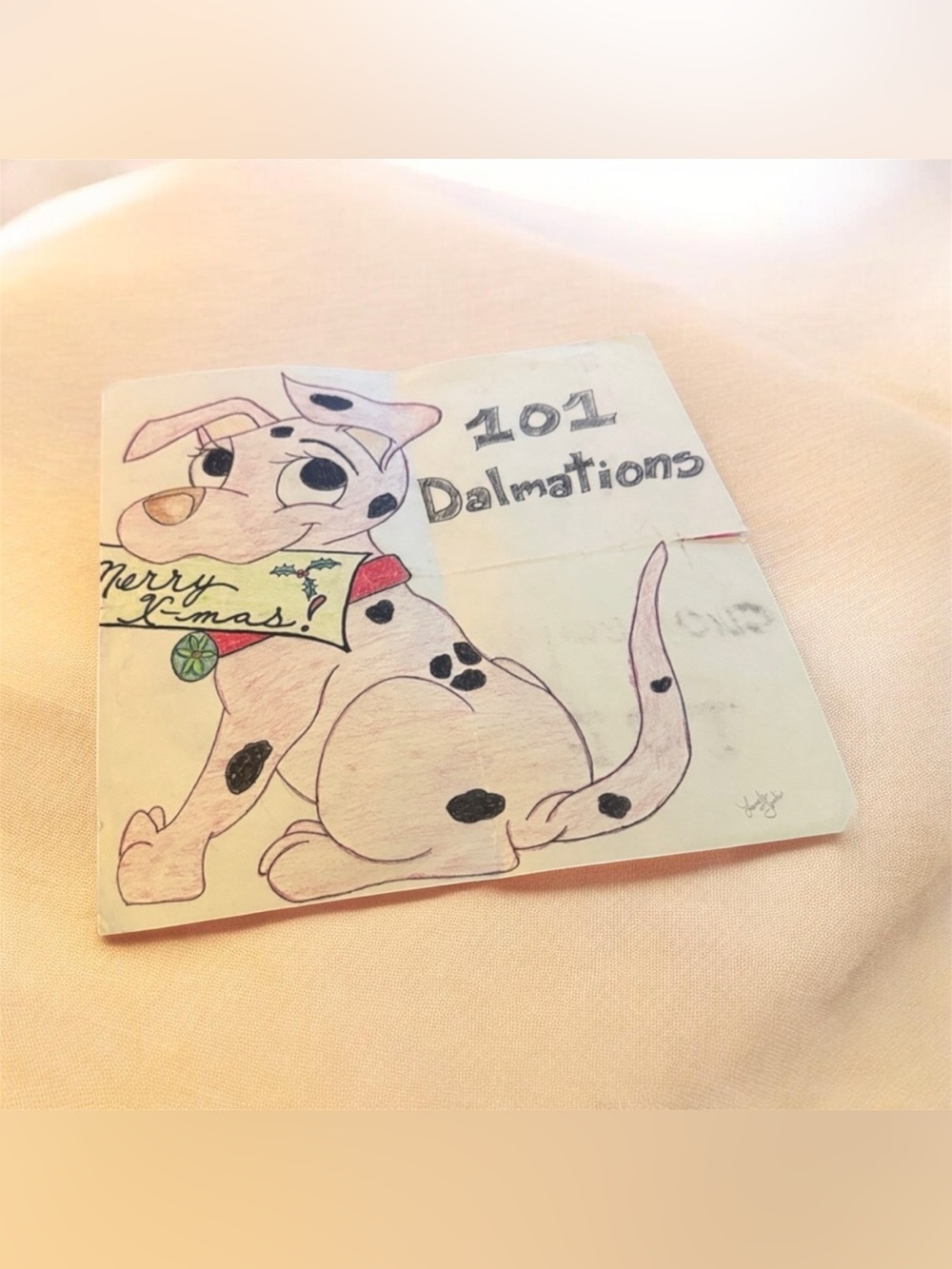 Pink 101 Dalmatians Dog Art Print Pillow - Unbranded
